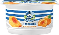 Продукт творожный Творожок Персик и абрикос 3,6% Простоквашино , 110г
