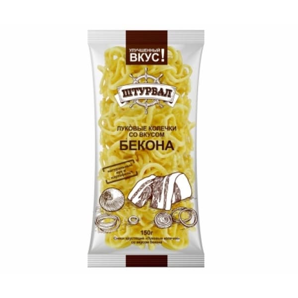 Луковые колечки со вкусом бекона Штурвал, 150г