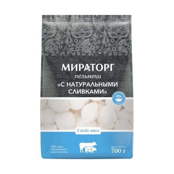 Пельмени с натуральными сливками Мираторг, 700 г