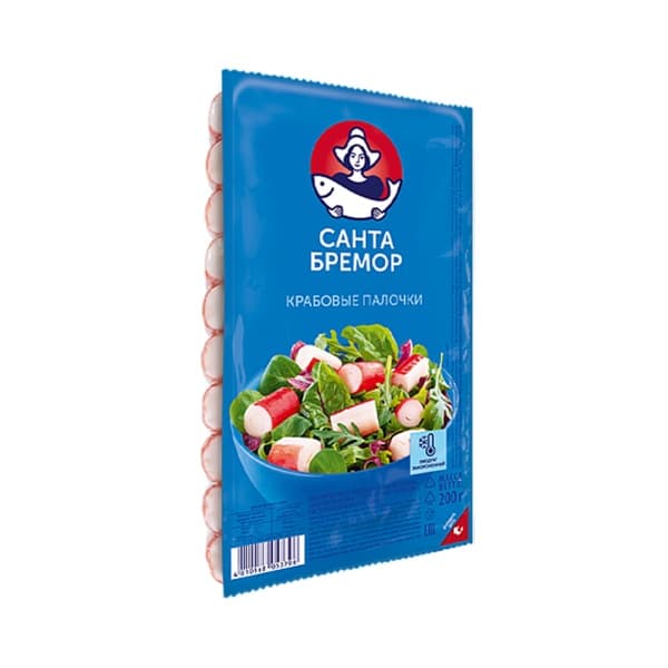 Крабовые палочки замороженные Санта Бремор 200гр