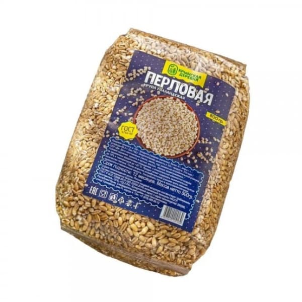 Крупа Перловая Голландская Крымская деревня 0,8кг