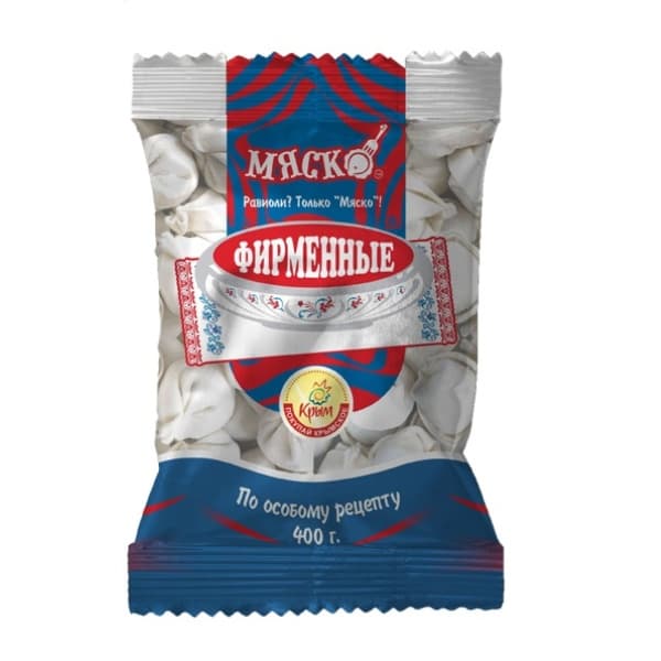 Равиоли фирменные ООО Мяско, 400г