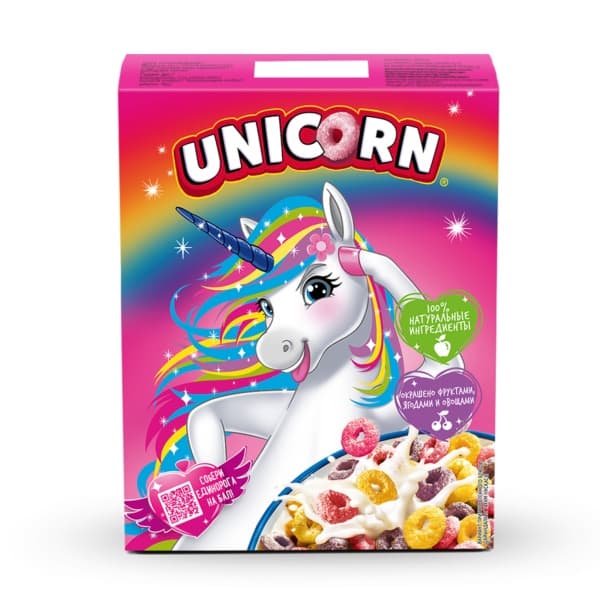 Готовый завтрак Радужные колечки с фруктовым вкусом Любятово 195г