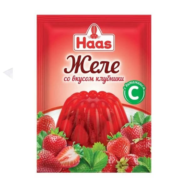 Желе десертное Клубника Хаас 50г