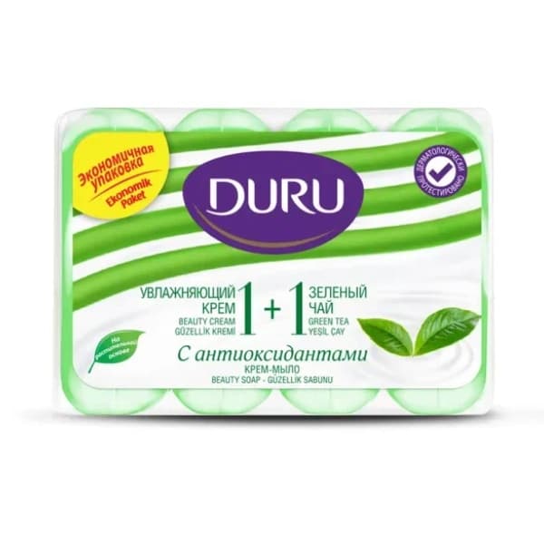 Мыло 4 шт х 80 г Зеленый чай Duru 1+1