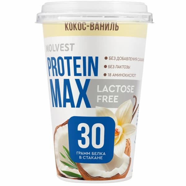 Protein max со вкусом кокос-ваниль Molvest, 240г стакан