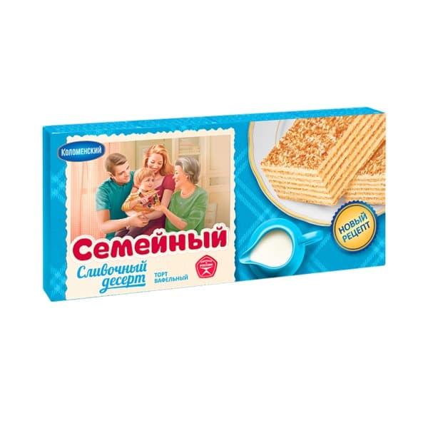 Торт семейный сливочный десерт Коломенское 230г
