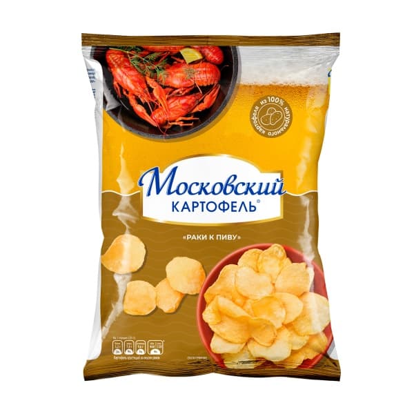 Чипсы вкусом раков к пиву Московский картофель 60г