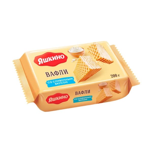 Вафли сливочные Яшкино, 200г