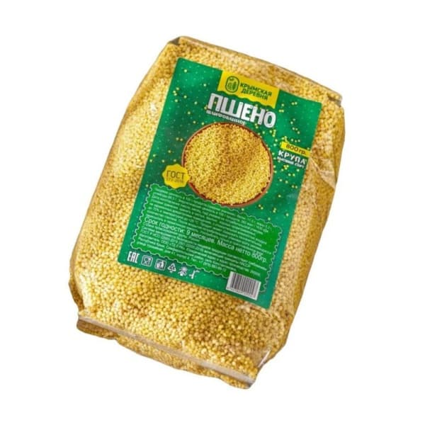 Крупа Пшено шлифованное высшего сорта "Крымская деревня" 0,8кг
