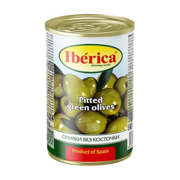 Оливки без косточки Iberica, 300 гр ж/б 