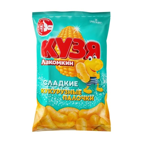 Кукурузные палочки с сахарной пудрой "Кузя Лакомкин" 140г 