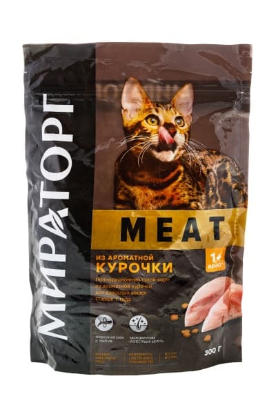 Сухой корм для кошек с курицей WINNER MEAT Мираторг, 300 г