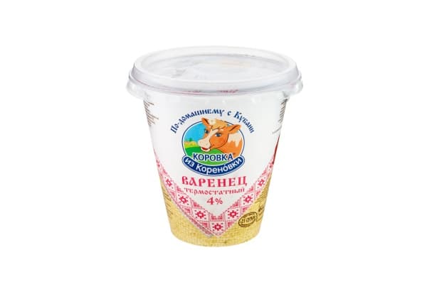 Варенец 4% Коровка из Кореновки стакан, 300 г
