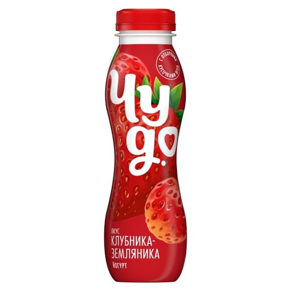 Йогурт питьевой клубника,земляника Чудо 1,9% 260г