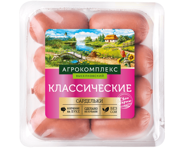 Сардельки Классические Агрокомплекс 0,42кг 