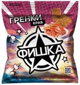 Гренки со вкусом камчатского краба фишка 40гр