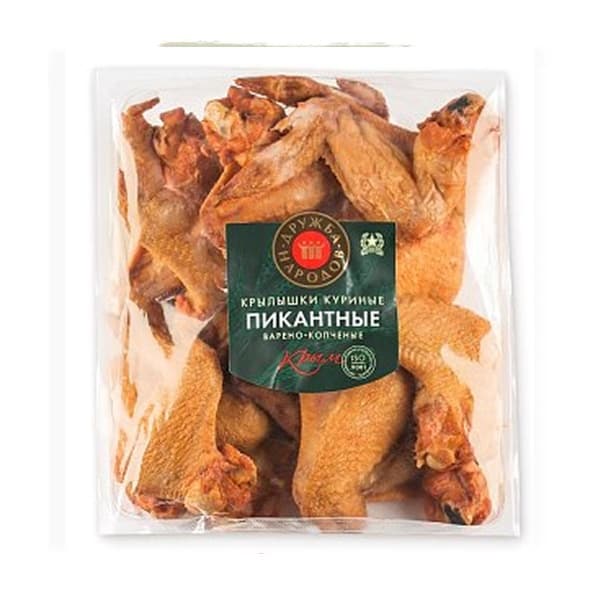 Крылышки куриные варено-копченые Пикантные Дружба Народов, 500г