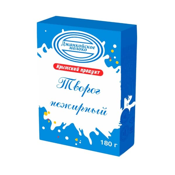 Творог 0% Джанкойское молоко 180г  эколин