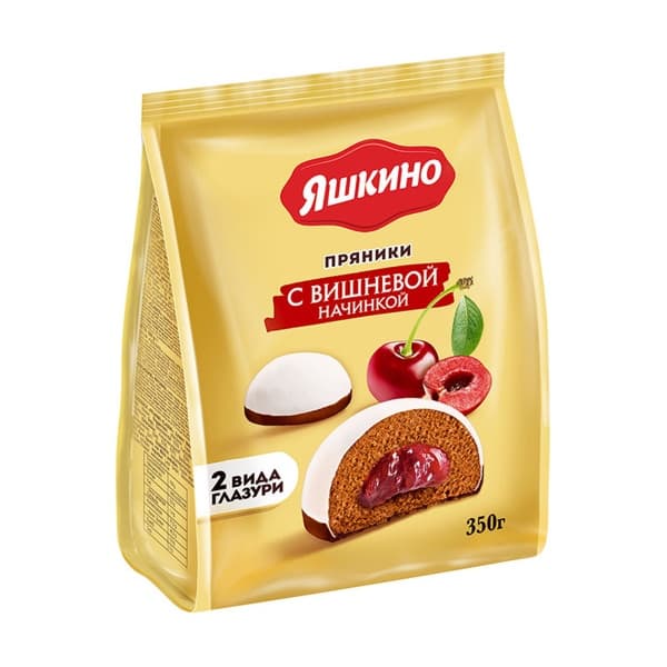 Пряники с вишневой начинкой Яшкино, 350г