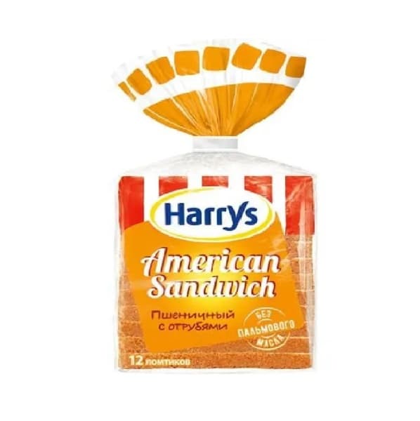 Хлеб Сандвичный с отрубями American Sandwich Harry`s, 515г