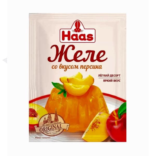 Желе десертное Персик Хаас 50г