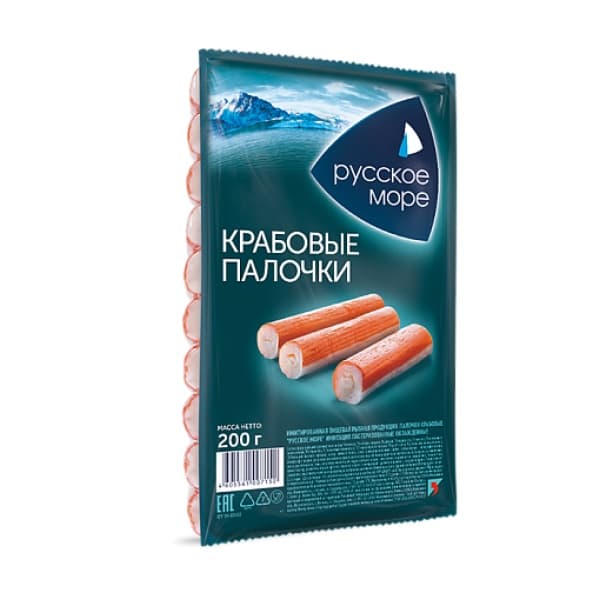 Крабовые палочки имитация охлажденные Русское море 200гр