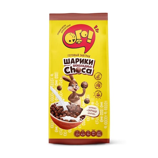 Сухой завтрак Шарики с шоколадом Choca ОГО, 150гр 
