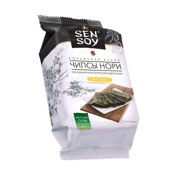 Чипсы Нори OLIVE SenSoy из морской капусты, 4,5г