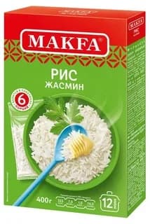 Рис Жасмин в пакетиках для варки Макфа, 400 г