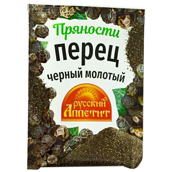 Перец черный молотый Русский аппетит, 10гр