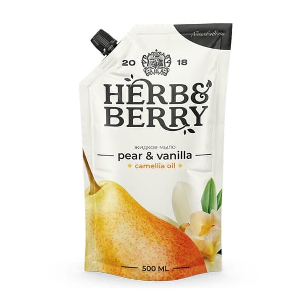 Мыло жидкое экзотическая груша и ваниль Herb & Berry дойпак, 500мл
