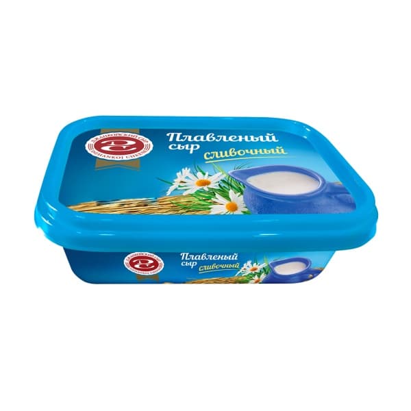 Сыр плавленый Сливочный 55% Джанкойский сыр 180г ванночка