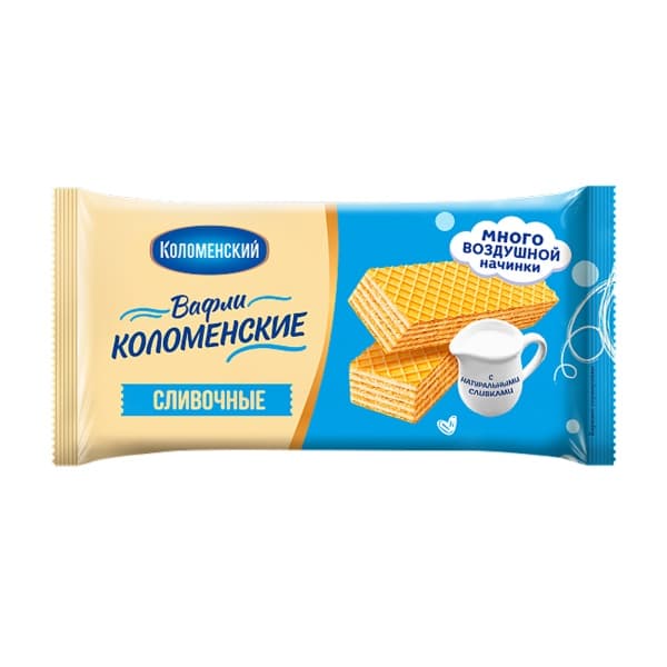 Вафли сливочные Коломенские 200г