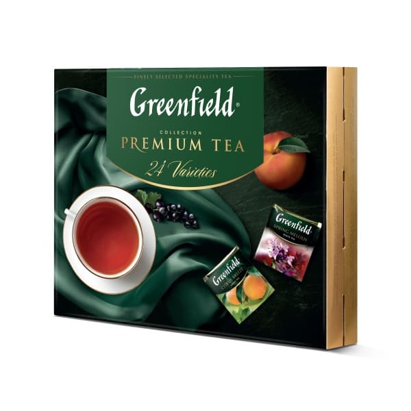 Подарочный набор чёрного и зелёного чая (2х96п) ГРИНФИЛД