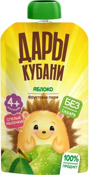 Пюре фруктовое из яблок Дары Кубани 90г