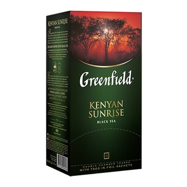 Чай черный в пакетиках (2гx25п) ГРИНФИЛД Kenyan Sunrise