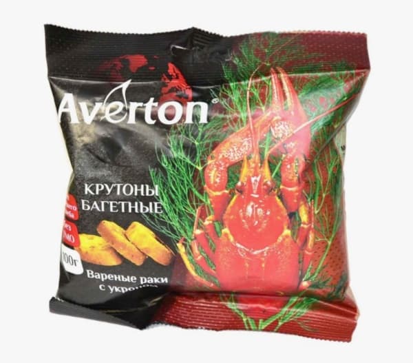 Крутоны багет Averton Вареные раки, 100г