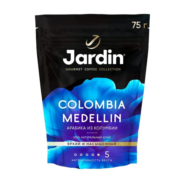 Кофе растворимый сублимированный ЖАРДИН Colombia Medellin, 75г м/у