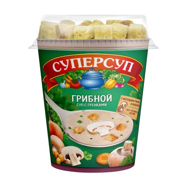 Суперсуп Грибной+гренки 31г
