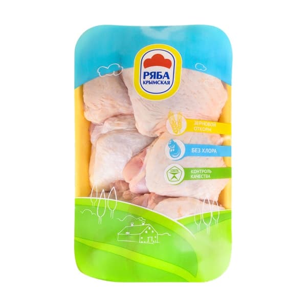Бедро цыплят-бройлеров охлажденное Ряба Крымская, вес лоток