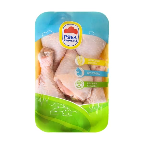 Голень цыплят-бройлеров охлажденная Ряба Крымская, вес лоток