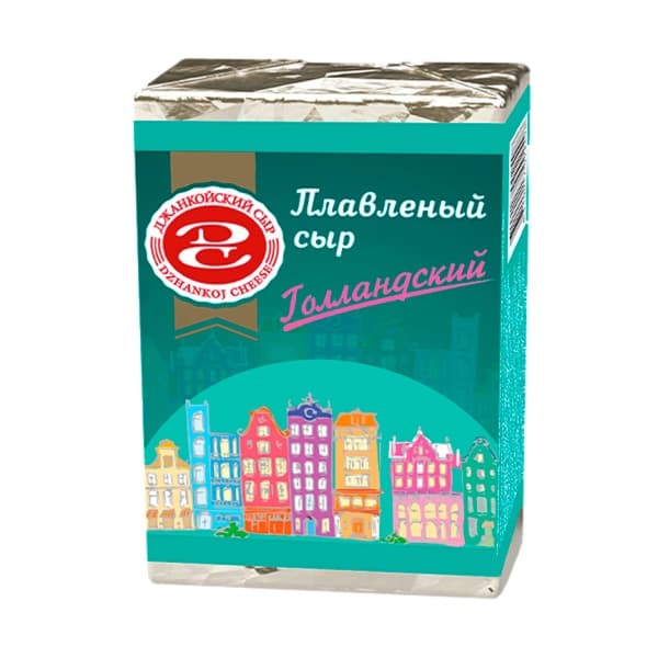 Сыр плавленый Голландский 40% Джанкойский сыр 90г брикет