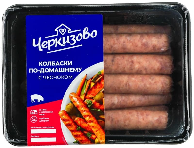 Колбаски с чесноком по-домашнему охлажденные Черкизово, 450гр