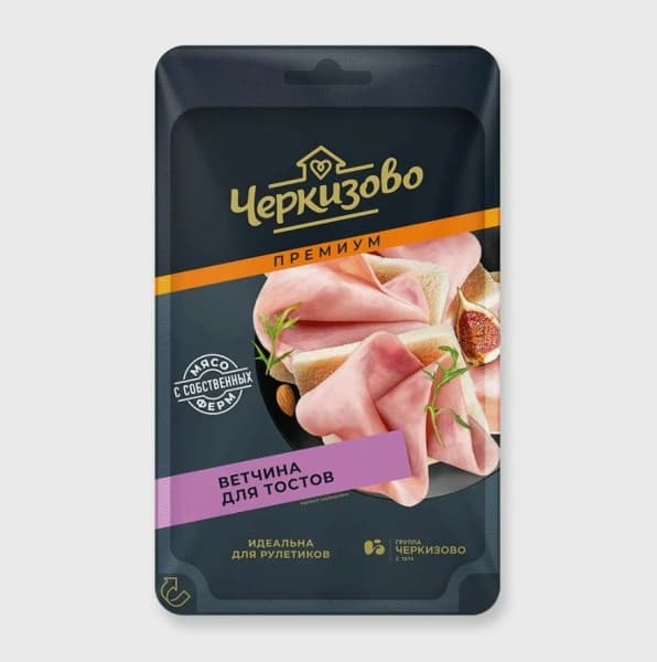 Ветчина для тостов нарезка Черкизово Премиум, 100гр