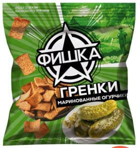 Гренки со вкусом маринованных огурчиков фишка 40гр