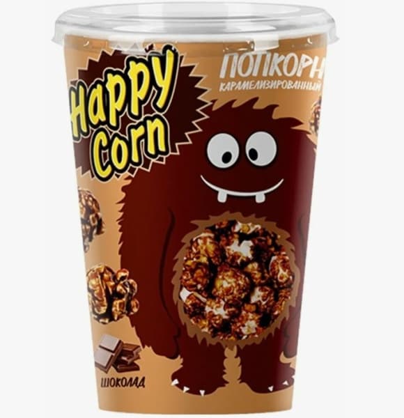 Попкорн Шоколад стакан Happy Corn, 100г