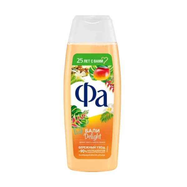 Крем-гель для душа ритмы острова бали поцелуй Фа, 250мл