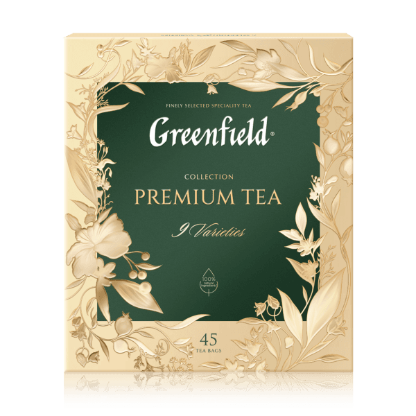 Подарочный набор чёрного и зелёного чая (2х45п) Премиальная Коллекция ГРИНФИЛД