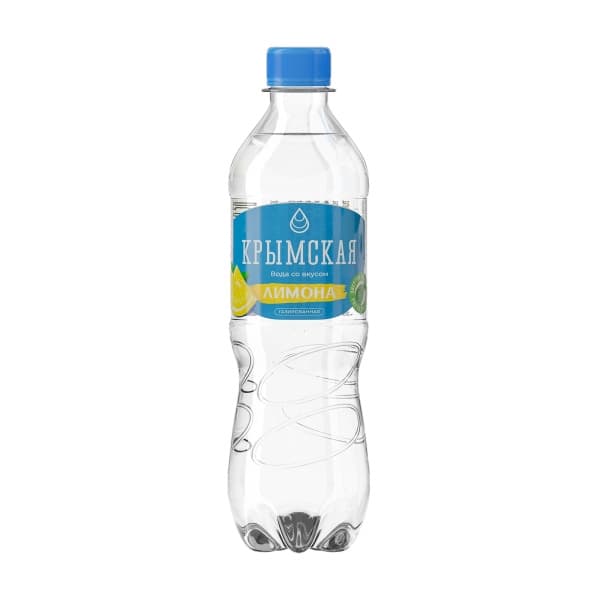 Вода газированная со вкусом лимона Крымская 0,5л